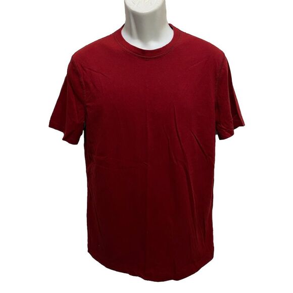 Eddie Bauer Mens Crew Neck Short Sleeve T-Shirt‎ Deep Red Size M Lounge - Picture 1 of 6